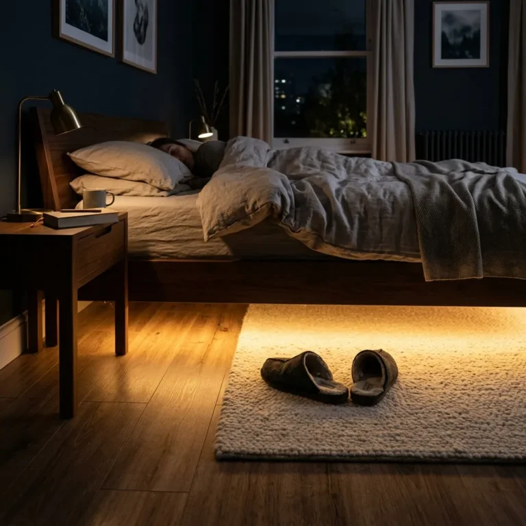Iluminación guiada nocturna automática a ras de suelo para evitar caídas